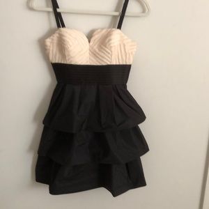 New BCBG fun Black and off white Dress Prom Party